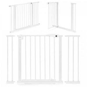Poarta de siguranta 74-105 cm Ecotoys Alb imagine