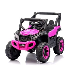 Masinuta electrica pentru copii Nichiduta Off Road Rose Red cu telecomanda 2.4G, acumulator 12V4.5Ah, 2 motoare, lumini led functionale, usi cu deschidere, roti robuste, pornire la buton imagine
