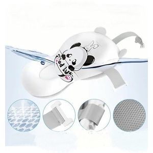 Set cadita pentru copii Little Mom Panda Splash Black, design inovator ultra-pliabil cu pernuta detasabila , termometru display digital incorporat, dop scurgere, picioruse antiderapante imagine