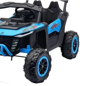 Masinuta electrica de teren pentru 2 copii Nichiduta Super UTV Blue cu telecomanda 2.4G, acumulator 12V4.5Ah, roti robuste cu suspensii, bull bar, lumini led, usi cu deschidere, functie swing imagine