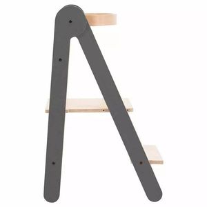 Turn de invatare MamaToyz Learning tower pliabil gri din lemn imagine