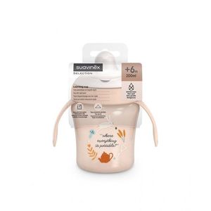 Cana de antrenament Suavinex Wonder roz 200 ml imagine