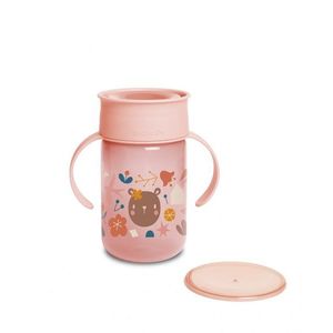 Cana de antrenament 360 grade Suavenix Forest 340 ml roz imagine