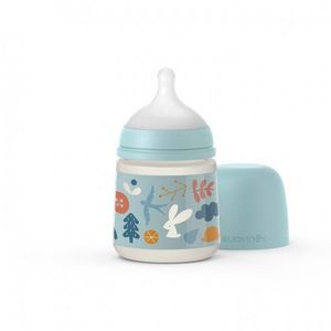 Biberon cu tetina din silicon SX Pro cu debit lent Suavinex 150 ml albastru imagine