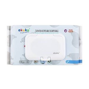 Capac universal reutilizabil Akuku pentru servetele umedesaci scutece, fixare cu banda adeziva, mentine umiditatea sevetelelor si previne uscarea lor imagine