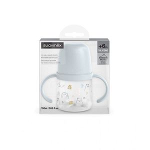 Cana cu cioc din silicon Bears Suavinex 150 ml albastru imagine