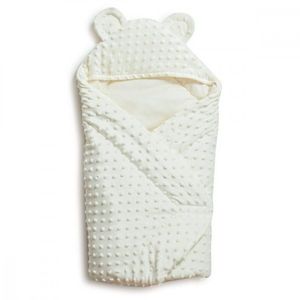 Patura plic din bumbac Twins Minky alb imagine