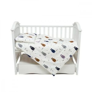 Set de lenjerie pentru patut din satin cu 3 piese Twins 120x60 cm imagine