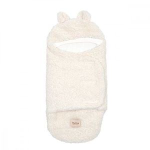 Patura plic din bumbac pentru bebelusi Twins Teddy bej imagine