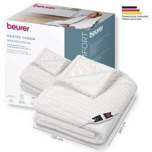 Patura electrica Helsinki alb pudrat Beurer imagine