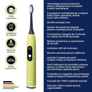 Periuta de dinti electrica sonica Splashy Lemon Green Planet SC50 Beurer imagine