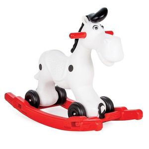 Balansoar multifunctional 2 in1 pentru copii cu roti Pilsan Cute Horse, baza detasabila, material rezistent, utilizare interiorexterior imagine