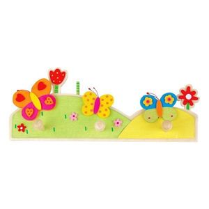 Cuier din lemn cu fluturasi 29x12 cm imagine