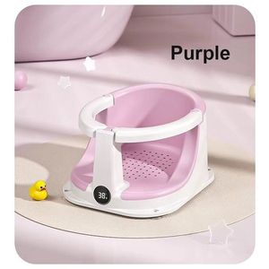Scaunel de baie pentru bebelusi Little Mom BabySpa Pink, termometru digital cu ecran tactil, bariera circulara 360, cu spatar ergonomic, compatibilitate universala, si Jucarie rotativa tip spinner inclusa imagine