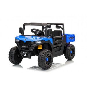 Masinuta electrica copii Nichiduta Heavy Duty Blue cu remorca rabatabila electric, telecomanda 2.4G, 2 motoarex35w, acumulator 12V4.5Ah, usi cu deschidere, lumini led, 2viteze imagine