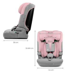 Scaun auto pentru copii Kinderkraft Comfy Pink, 75-150 cm, i-size, tetiera reglabila, SPS, spatar reglabil si detasabil imagine
