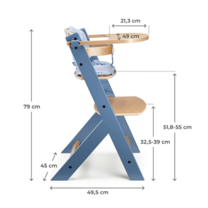 Scaun de masa Kinderkraft Enock Nordic Breeze 3 in 1 cu pernuta imagine