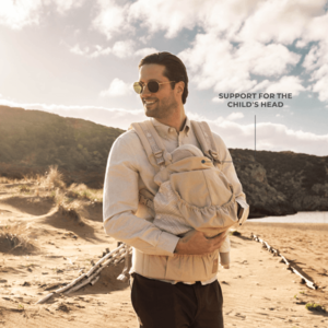 Marsupiu ergonomic pentru copii Kinderkraft Huggy Bizuu Dune Whisper imagine