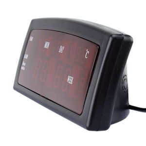 Ceas cu afisaj led rosu, calendar, alarma, format ampm, caixing imagine