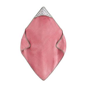 Prosop cu gluga PetiteMars Loulou hipoalergenic 100x100 cm Roz imagine