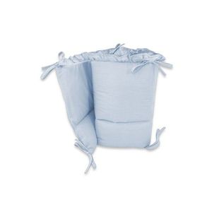 Aparatoare pentru patut MimiNu din bumbac cu volanase 180x30 cm Colectia Royal Blue imagine
