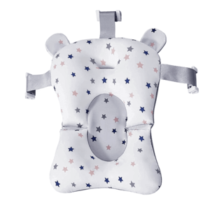 Set cadita pliabila 76 cm Beberoyal Bleu cu termometru digital, dop de scurgere si suport textil universal imagine