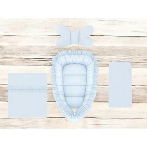 Set 4 in 1 cosulet bebelus MimiNu Baby Cocoon 75x55 cm Colectia Royal Blue imagine