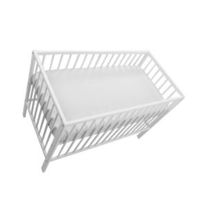 Cearceaf alb din bumbac cu elastic 160x70 cm imagine