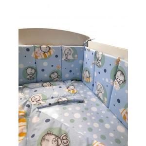 Lenjerie cu 5 piese pentru patut 120x60 cm Micul Ursulet imagine