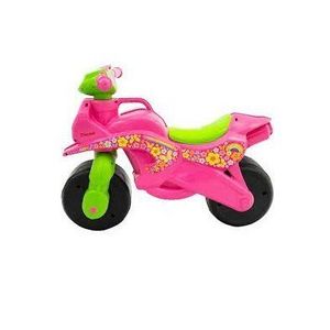Motocicleta pentru copii Music 013965 Roz Verde, fara pedale, prevazuta cu butoane pentru efecte sonore, ghidon inalt, inaltimea scaunului 29 cm imagine