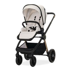 Carucior 3 in 1 pentru copii Lorelli Bianca Beige Latte, cadru usor din aluminiu, suspensii, geanta, parte sport reversibila, bara de protectie detasabila, greutate admisa 22 kg imagine