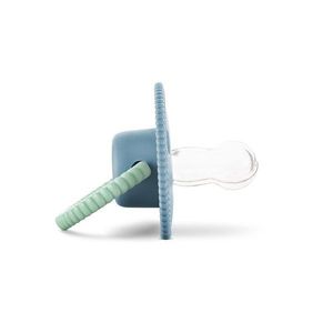 Suzeta forma rotunda din silicon moale 0 luni+ Blue imagine