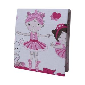 Set 2 cearceafuri din bumbac pentru saltea 120x60 cm Beberoyal Dancing Girls Roz imagine