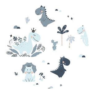 Set 4 in 1 cosulet pentru bebelusi MimiNu Baby Cocoon 75x55 cm Dino Granat imagine