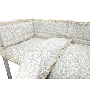 Lenjerie pentru patut cu 3 piese MimiNu Premium pentru patut 120x60 cm Meadow imagine