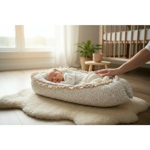Cosulet pentru bebelusi MimiNu Premium Baby Nest 55x75 cm Meadow imagine