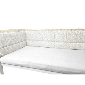 Aparatoare pentru patut MimiNu Premium cu volanase si dantela Meadow imagine