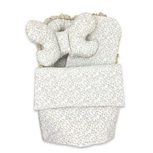 Set 4 in 1 cosulet pentru bebelusi MimiNu Premium Baby Cocoon 75x55 cm Meadow imagine