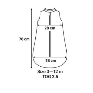 Sac de dormit MimiNu Premium din bumbac 3-12 luni 2.5 tog Soft Ecru imagine