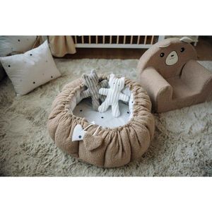 Cosulet rotund pentru bebelusi Bubaba Dots Beige imagine