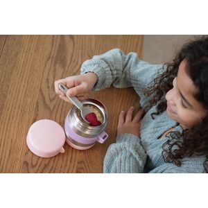 Termos cu lingurita Melii pink 300 ml imagine