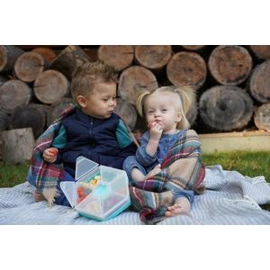 Cutie snack hexagon snackle cu 6 compartimente Melii pink imagine