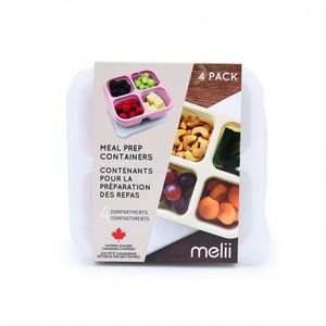 Set 4 caserole din silicon pentru gustari Melii culori asortate berry imagine