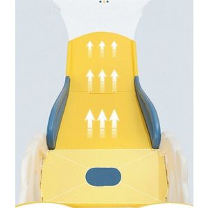 Tobogan pentru copii Nichiduta Garden Little White Dragon, de interiorexterior, design pliabil, cu mini-cos de baschet, prevazut cu scara, manere de sustinere, dimensiune 38 x 115 x 54 cm imagine