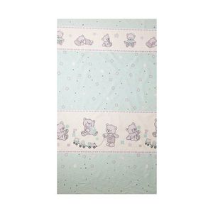 Lenjerie din bumbac cu 4 piese pentru saltea 120x60 cm Beberoyal BearsToys Turcoaz imagine
