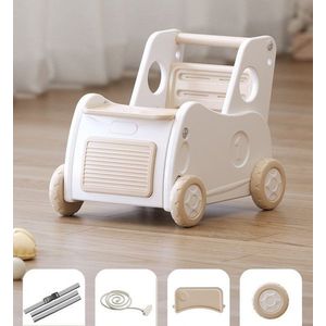 Antepremergator si vehicul de trasimpins pentru copii Nichiduta Garden Brown, cu 4 moduri de utilizare, maner ergonomic, masuta frontala detasabila, roti mari, dimensiune 43 x 51 x 47 cm imagine