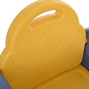 Set masuta 82.5 x 52 x 48.5 cm si 2 scaunele ergonomice cu spatar si manere laterale, pentru copii Nichiduta Garden Yellow, varsta 3-6 ani imagine