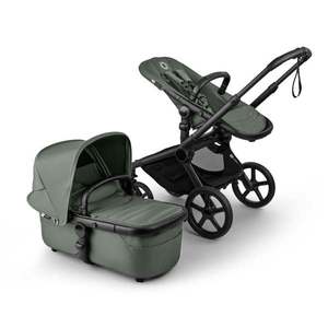Carucior pentru copii Bugaboo Fox 5 Renew Black Forest Green 2 in 1 cu maner reglabil, reversibil, suspensii, cadru din aluminiu imagine