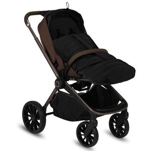 Sac de iarna Lionelo Oli Negru pentru carucior, landou sau scaun auto, 101x45 cm, impermeabil, rezistent pana la -20 grade, extensibil imagine