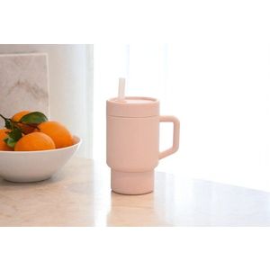 Cana cu pai din silicon Melii pink imagine